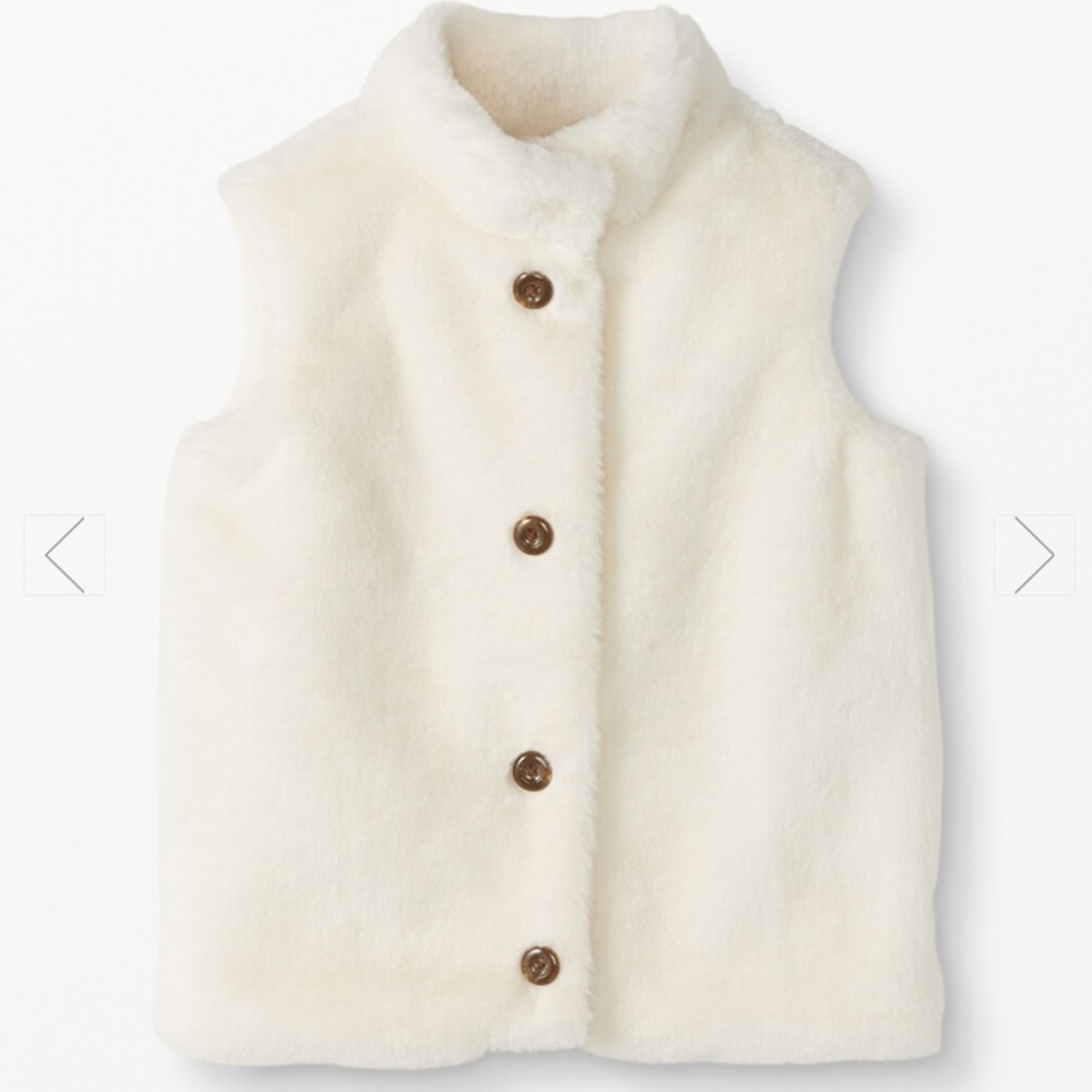 Hanna Andersson faux fur vest, size 4 (100) NWOT - Picture 2 of 3